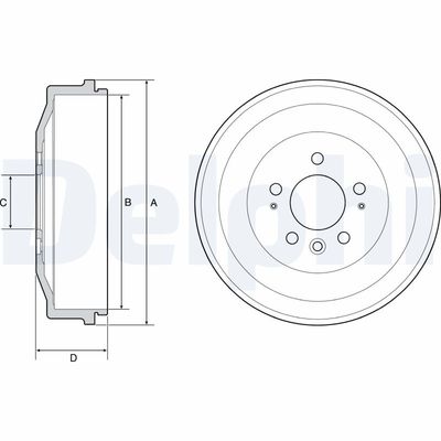 Brake Drum DELPHI BF558