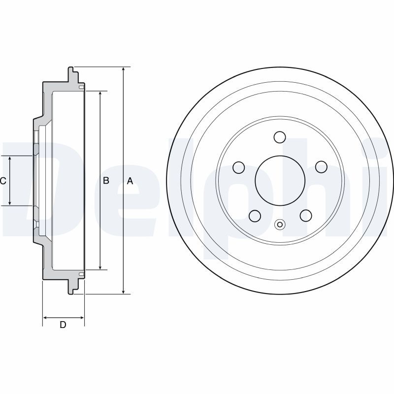 DELPHI BF561 Brake Drum