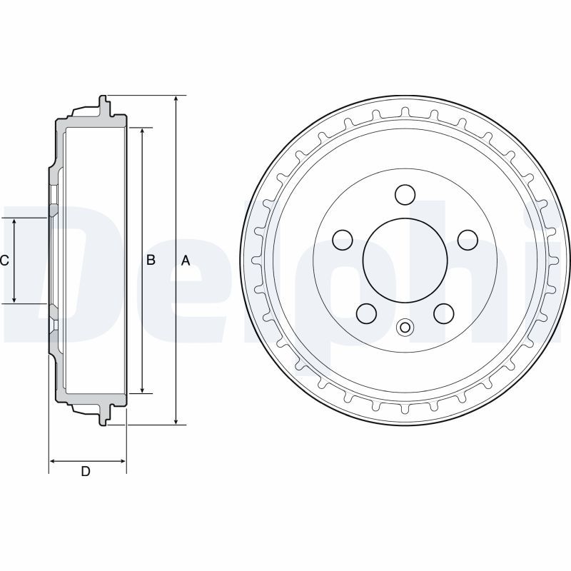 DELPHI BF563 Brake Drum