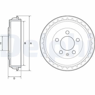 Brake Drum DELPHI BF563