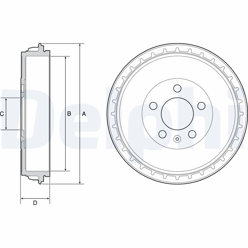 DELPHI BF564 Brake Drum