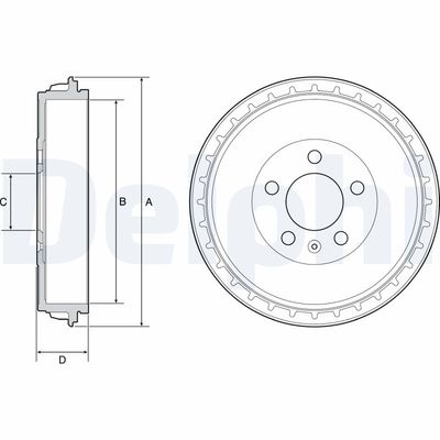 Brake Drum DELPHI BF564