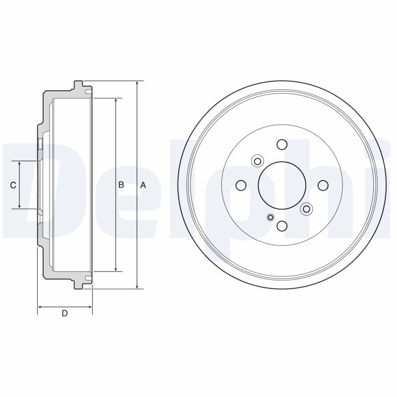 DELPHI BF565 Brake Drum