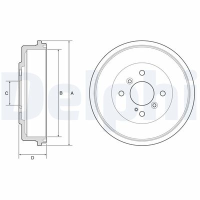 Brake Drum DELPHI BF565