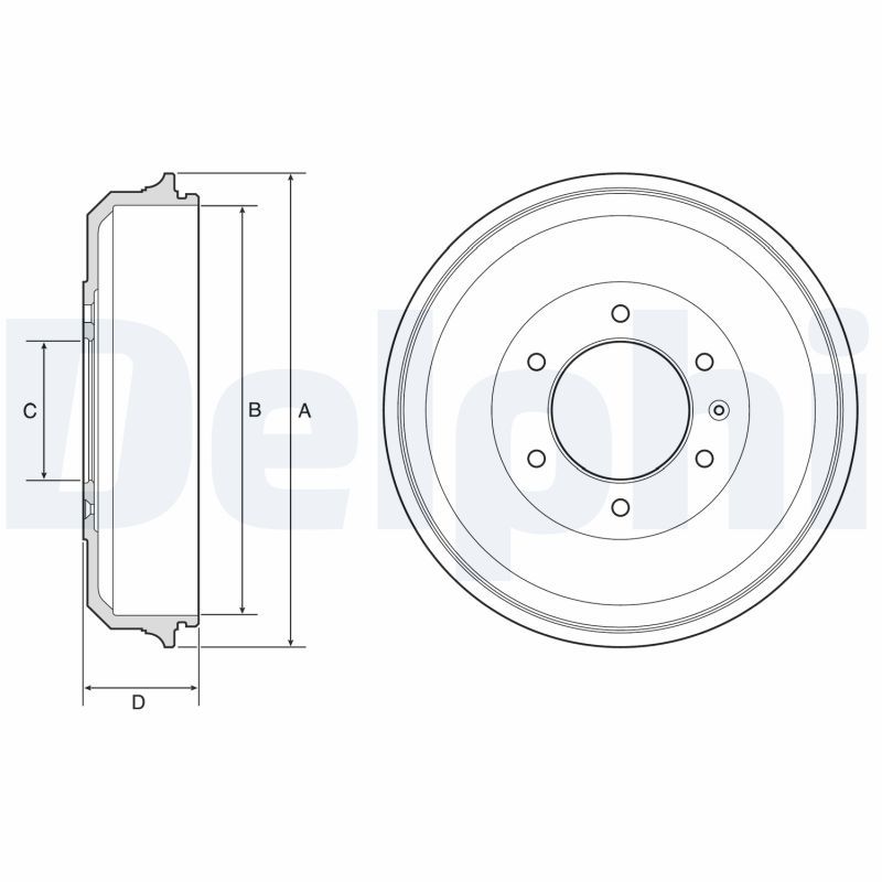 DELPHI BF569 Brake Drum