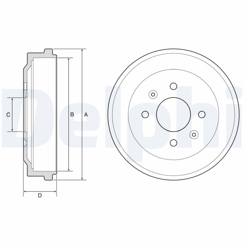 DELPHI BF570 Brake Drum