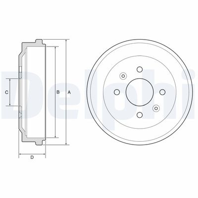 Brake Drum DELPHI BF570