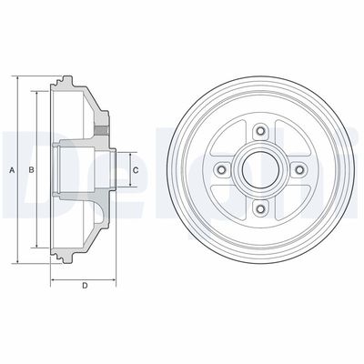 Brake Drum DELPHI BF571