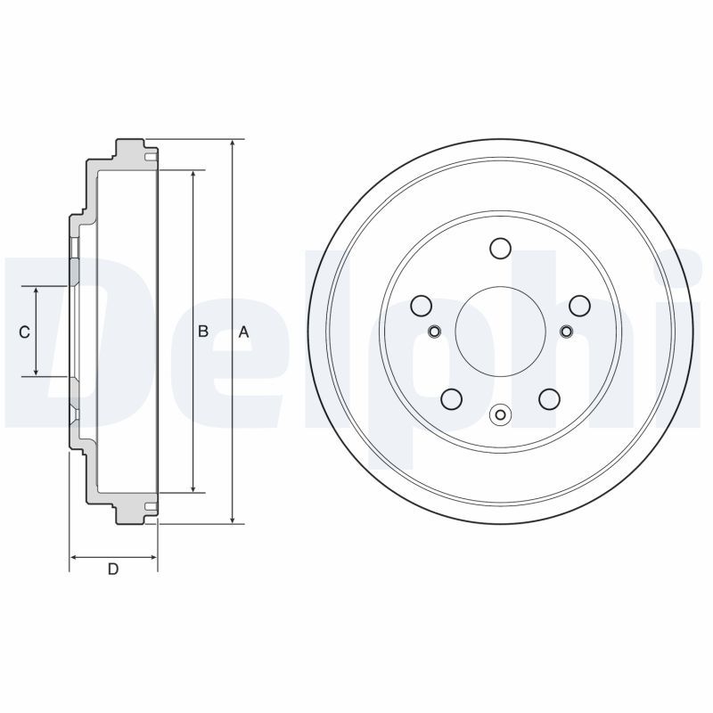 DELPHI BF572 Brake Drum