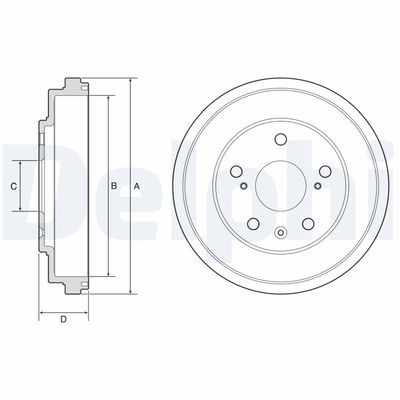 Brake Drum DELPHI BF572