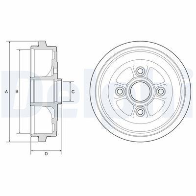 Brake Drum DELPHI BF574