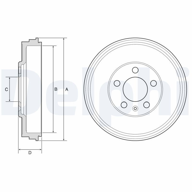 DELPHI BF575 Brake Drum