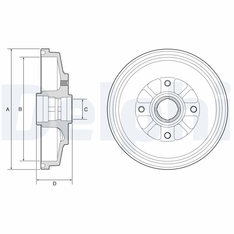 DELPHI BF577 Brake Drum