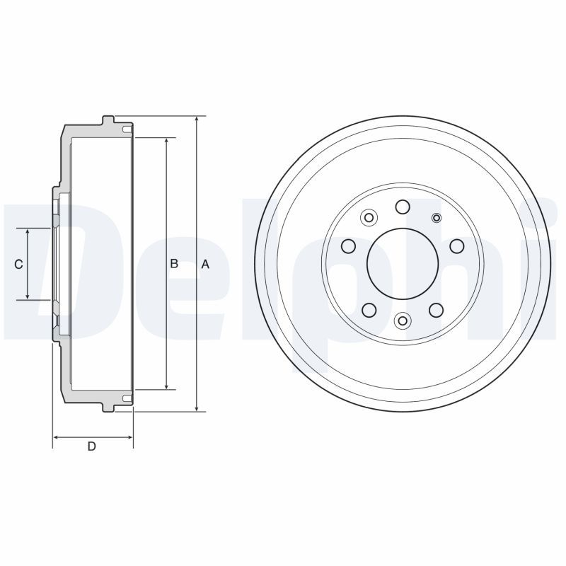 DELPHI BF578 Brake Drum