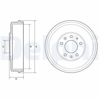 Brake Drum DELPHI BF578