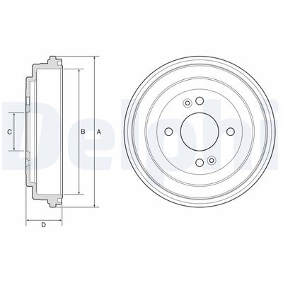 Brake Drum DELPHI BF580