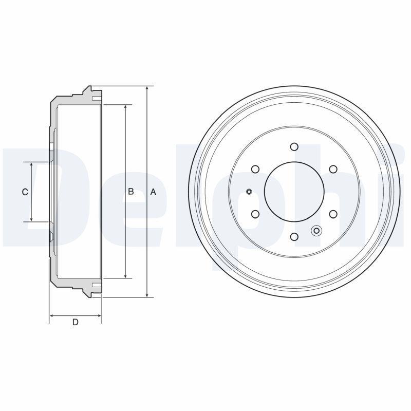 DELPHI BF581 Brake Drum