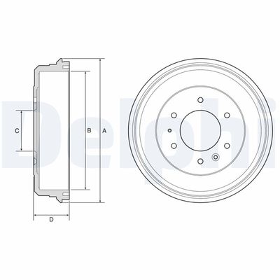 Brake Drum DELPHI BF581