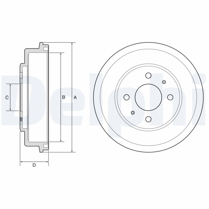 DELPHI BF582 Brake Drum