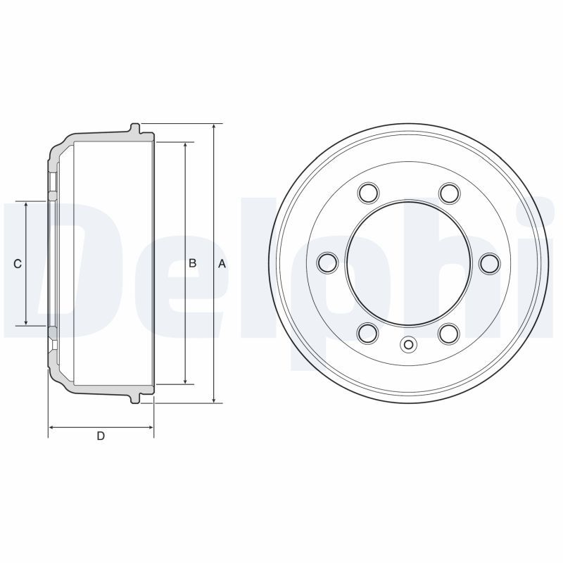 DELPHI BF583 Brake Drum