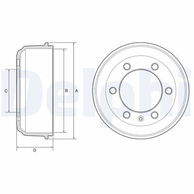 Brake Drum DELPHI BF583