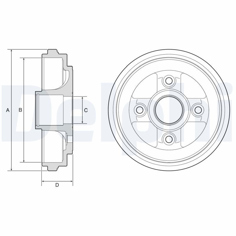 DELPHI BF584 Brake Drum