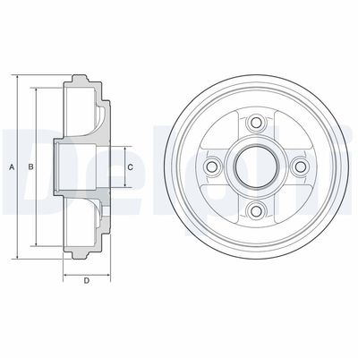 Brake Drum DELPHI BF584