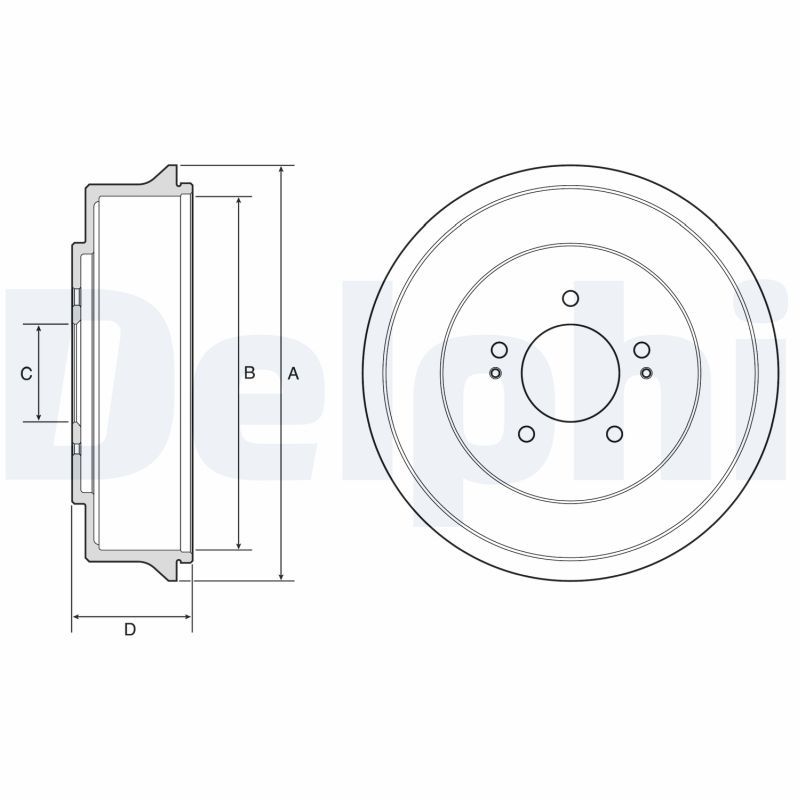 DELPHI BF585 Brake Drum