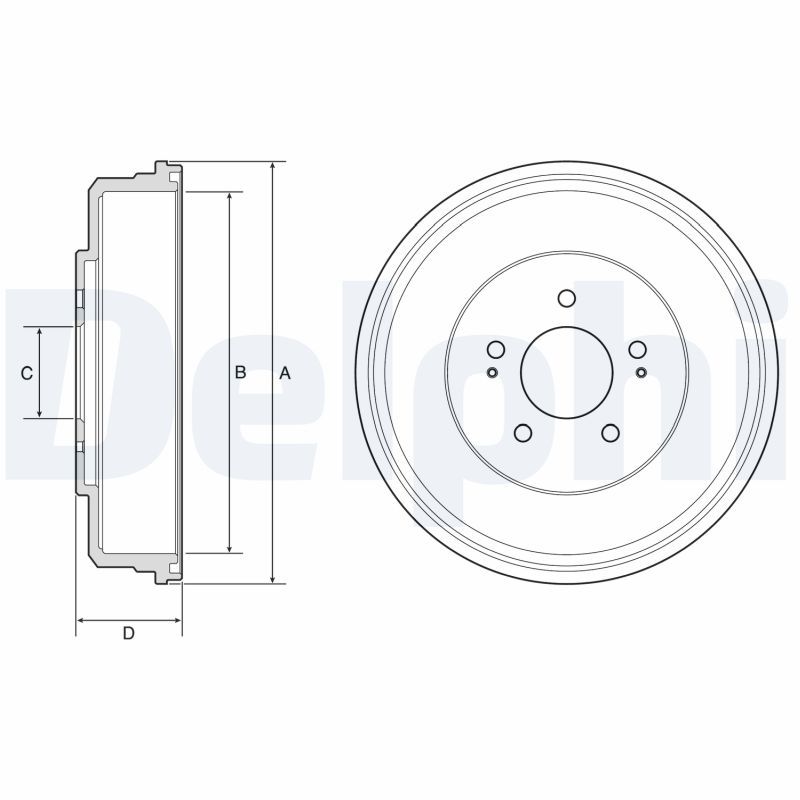 DELPHI BF586 Brake Drum