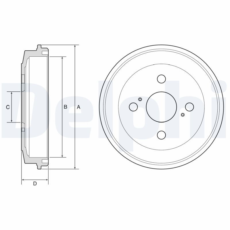 DELPHI BF588 Brake Drum