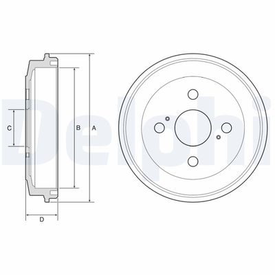 Brake Drum DELPHI BF588