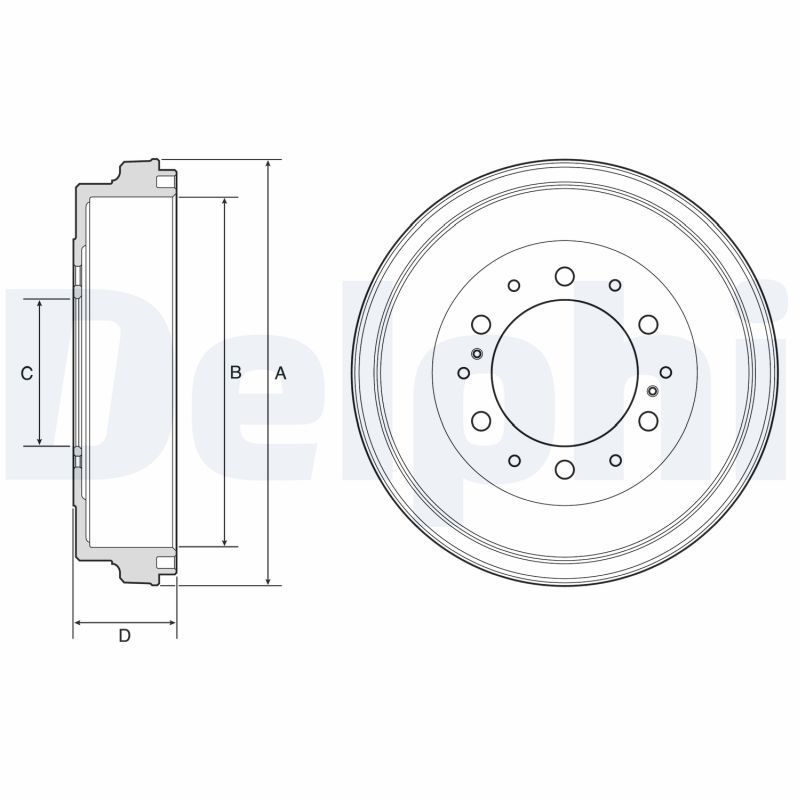 DELPHI BF590 Brake Drum
