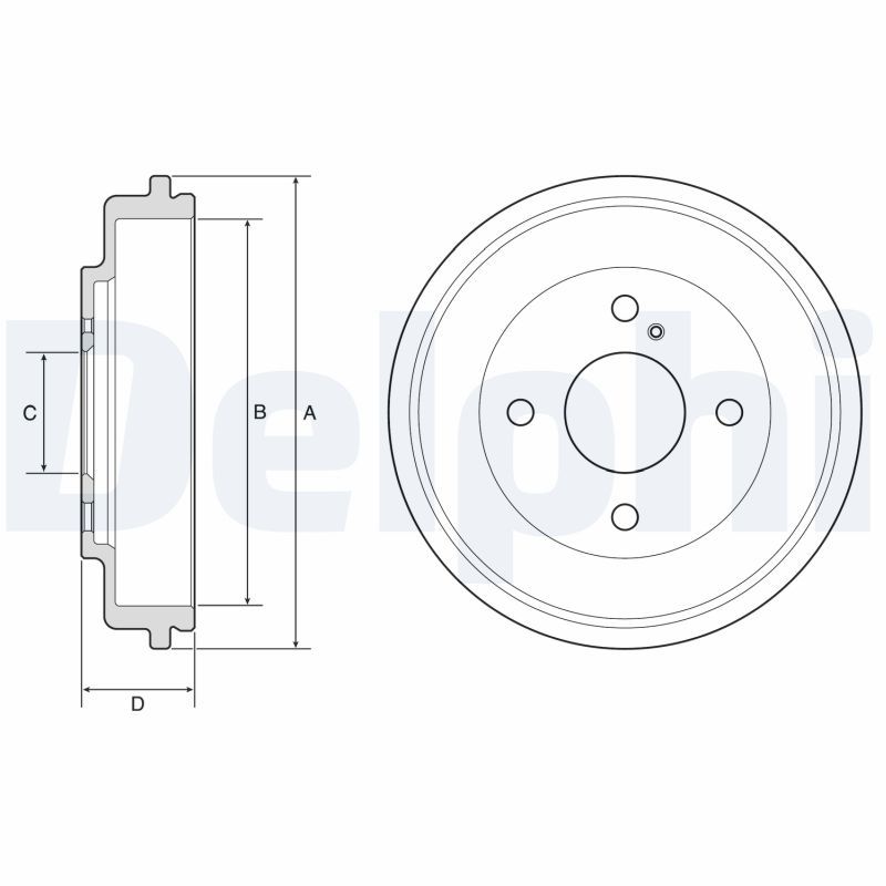DELPHI BF591 Brake Drum