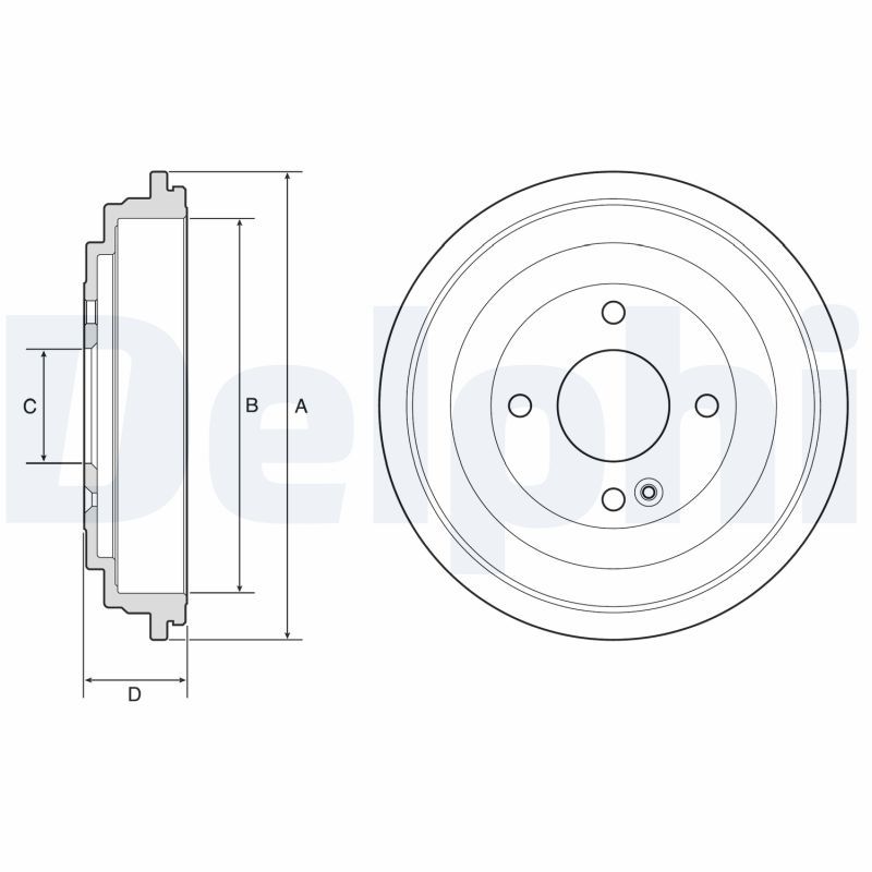 DELPHI BF592 Brake Drum