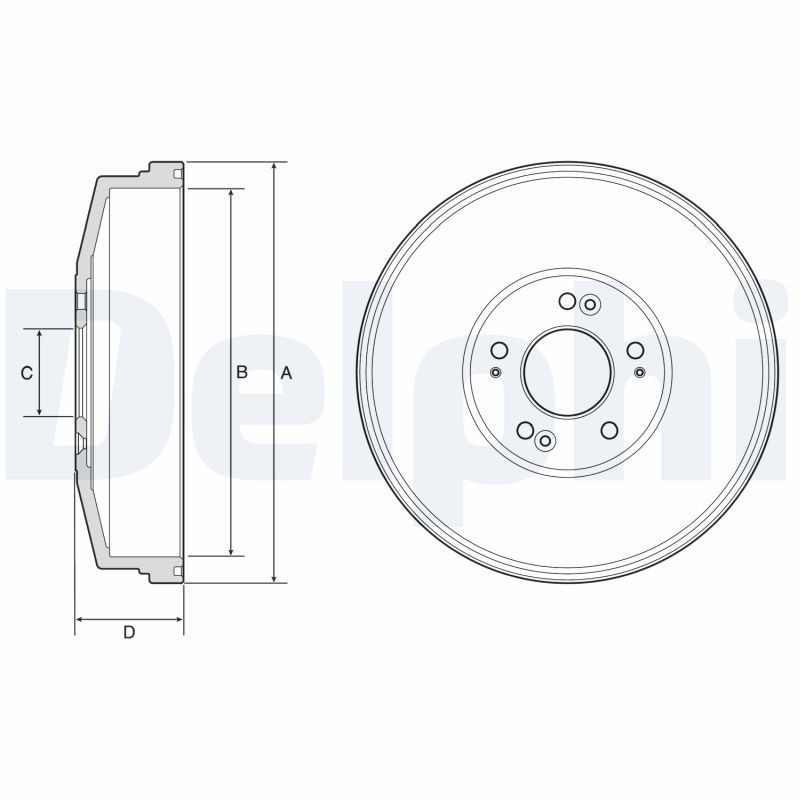 DELPHI BF593 Brake Drum