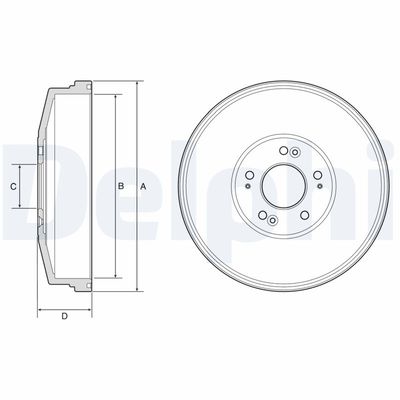 Brake Drum DELPHI BF593