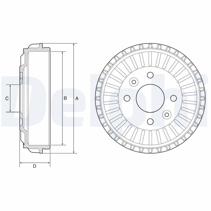 DELPHI BF594 Brake Drum