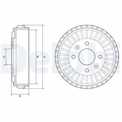 Brake Drum DELPHI BF594