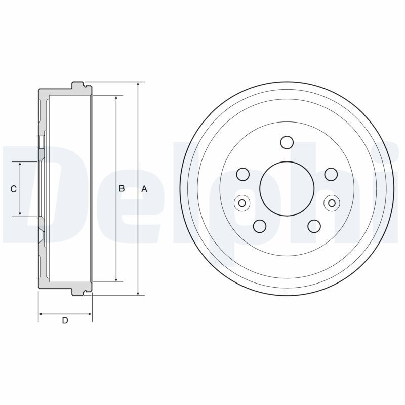 DELPHI BF597 Brake Drum