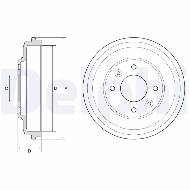DELPHI BF598 Brake Drum