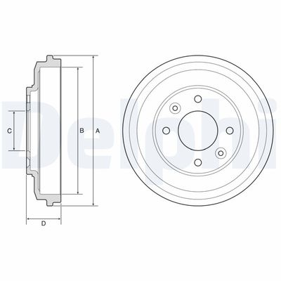 Brake Drum DELPHI BF598