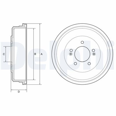 Brake Drum DELPHI BF599