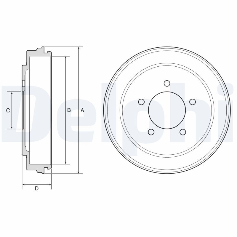DELPHI BF600 Brake Drum