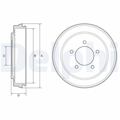 Brake Drum DELPHI BF600