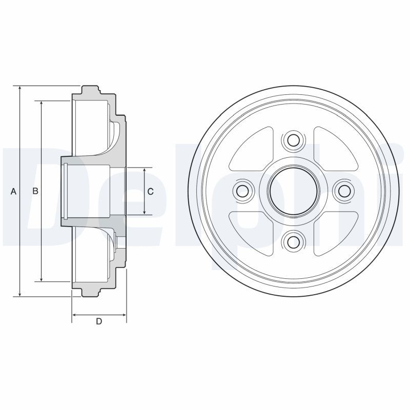 DELPHI BF602 Brake Drum