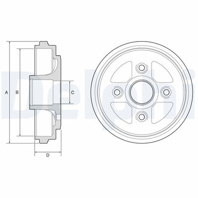 Brake Drum DELPHI BF602