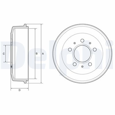 Brake Drum DELPHI BF603