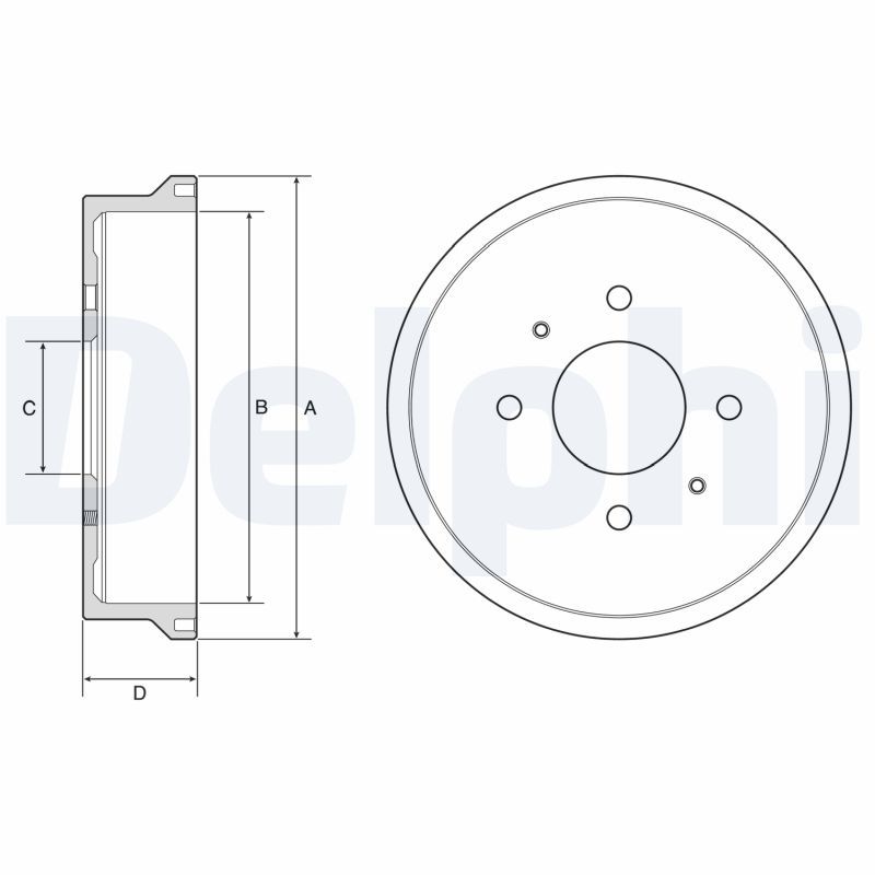 DELPHI BF604 Brake Drum
