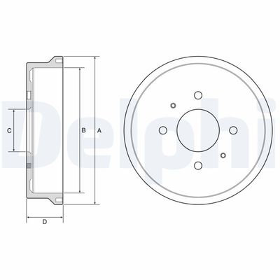 Brake Drum DELPHI BF604