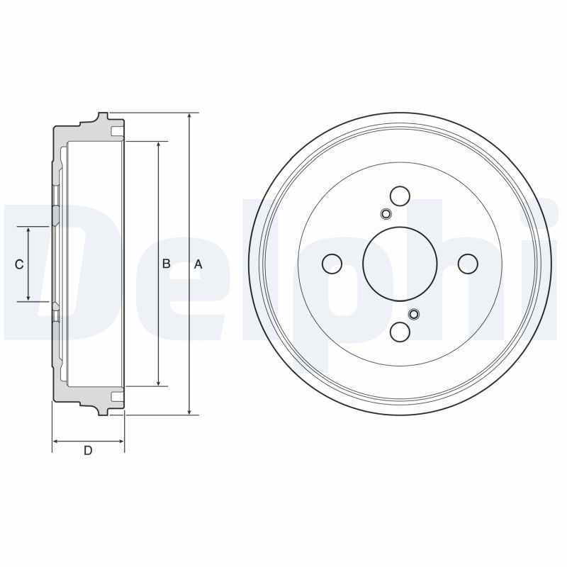 DELPHI BF605 Brake Drum